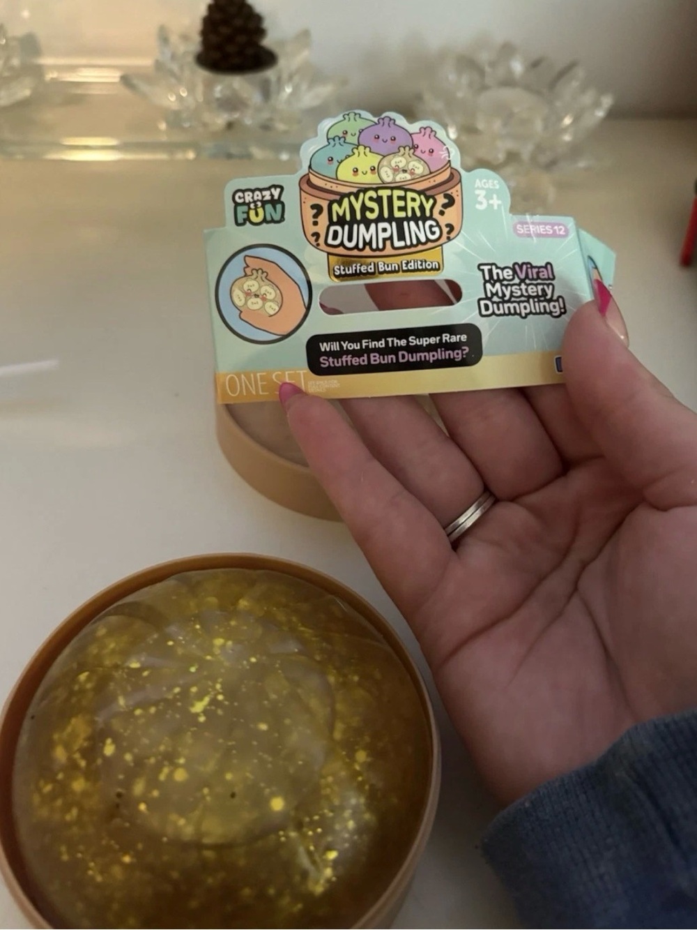 RARE!! Crazy Fun Mystery Dumpling Stuffed Bun Edition - Gold Glitter